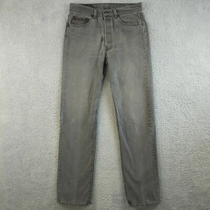 VTG Levis 501 Jeans Men 31x33* Gray Distressed Grunge Ripped Red Batwing 90s USA - Picture 1 of 24