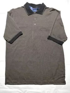 250143 Hombres L JOHN ASHFORD RapiDry Marrón Negro Tejido Polo Nuevo con Etiquetas - Imagen 1 de 3