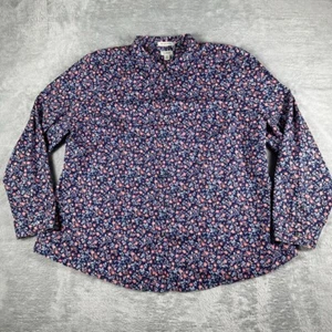LL Bean Top Mujer 2X Camisa Floral Resistente a las Arrugas Preppy Bloomcore Exterior - Imagen 1 de 14