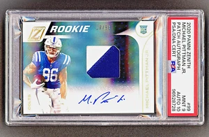 2020 Panini Zenith Michael Pittman Jr. (RC) Rookie Patch Auto /99 #99 PSA 9 - Picture 1 of 2