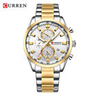 Mens Business Quartz Water Resistant Chrono Stainless Steel Analog Watches