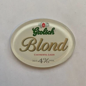 Grolsch Blond Lager Oval Flat Lens Badge, Beer Pump, Font, Bar, Pub, Mancave,Ale - Picture 1 of 1