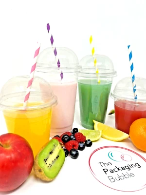 Tazas desechables de batido de plástico con tapas 10 oz 12 oz 16 oz 20 oz slushy Foto 1 de 4