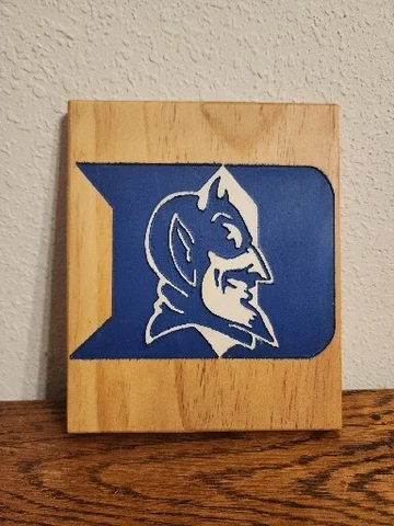 Duke Blue Devils Wooden Plaque / Sign 9" X 7" Cover