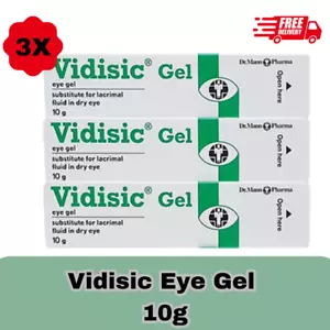 3x Vidisic Gel Tränenflüssigkeit im trockenen Auge Augengel erfrischend 10g kostenloser Versand - Bild 1 von 6