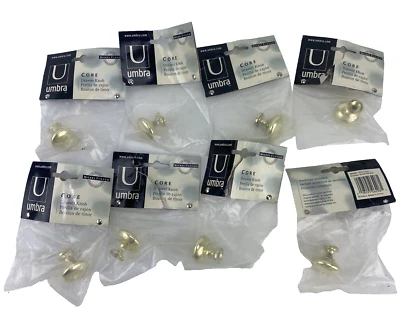 Round Brass Cabinet Knob Drawer Pulls Handles 1.25” Diameter Lot of 8 NO SCREWS - Image 1 of 4