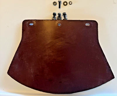 Harley 3757-26 Dark Brown Leather Mud Flap Kit WLA WLC Knucklehead VL JD Pan - Image 1 of 4