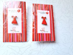 2005 American Heart Association Go Red For Women Spilla Nuova Su Carta Lotto di 2 - Foto 1 di 5