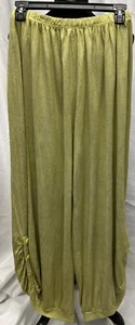 COMFY USA Harem Tulip Leg Pull on Elastic Waist Crinkle Lagenlook Pants, S, DD-5 - Picture 1 of 4