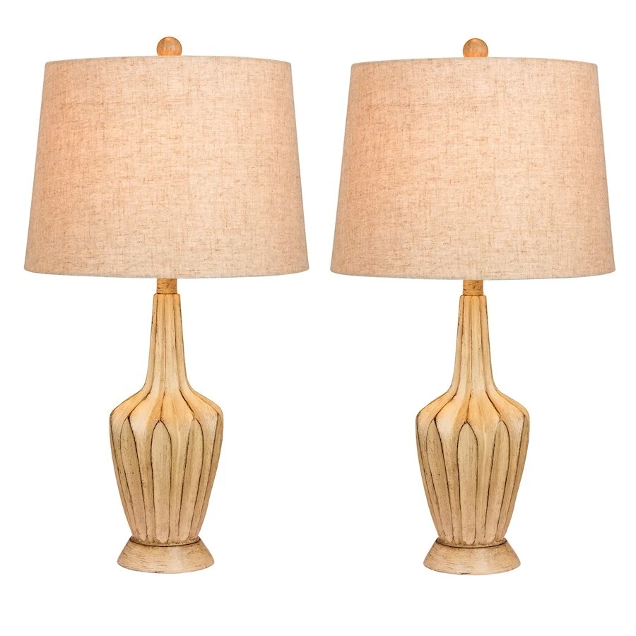 Пара складных бумажных фонарей Fangio 26,5 дюйма бежевые - W-6234-2PK - Изображение 1 из 1