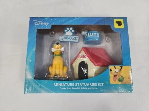 Disney Pluto Miniature Statuaries 4 Pc. Kit- Mini Outdoor Set