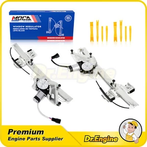 2x Conjunto de motor regulador de ventana eléctrica delantero L&R para Buick LeSabre 2000-2005 - Imagen 1 de 9