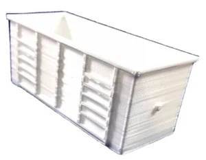 HO Scale Model Railroad Scenery Roll Off Dumpster White - Picture 1 of 5