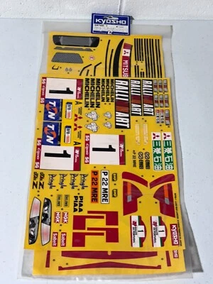 Kyosho 39765-1 Vintage 1/8 RC Lancer Evo WRC Landmax Sticker Decal Sheet NEW NOS - Image 1 of 3