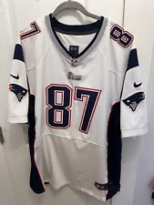 Rob Gronkowski #87 New England Patriots NFL Jersey White Football Size 52 Nike