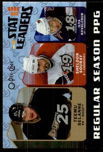 2007-08 Stat Leaders Teemu Selanne/Ilya Kovalchuk/Sheldon Souray #SL5