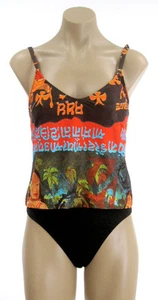 KECHIKA SWIMWEAR NWT WOMEN'S 2 PIECE TANKINI size8 SET BROWN PRINT * - Picture 1 of 2