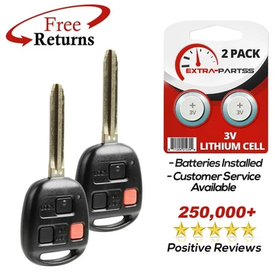 2 For 2007 2008 2009 Toyota FJ Cruiser Keyless Entry Remote Fob Uncut Key Blade Foto 1 de 4