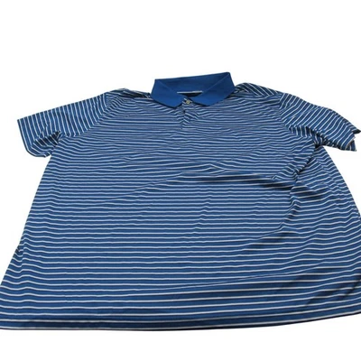 Polo Reebok Golf Para Hombre Play Dry Azul Blanco Rayas Manga Corta 3XL Foto 1 de 4