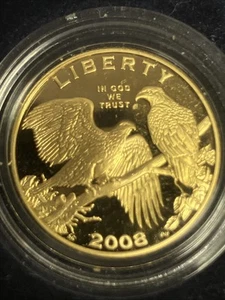 2008 Bald Eagle $5 Proof, Mint West Point With COA Commemorative Coin - Picture 1 of 6