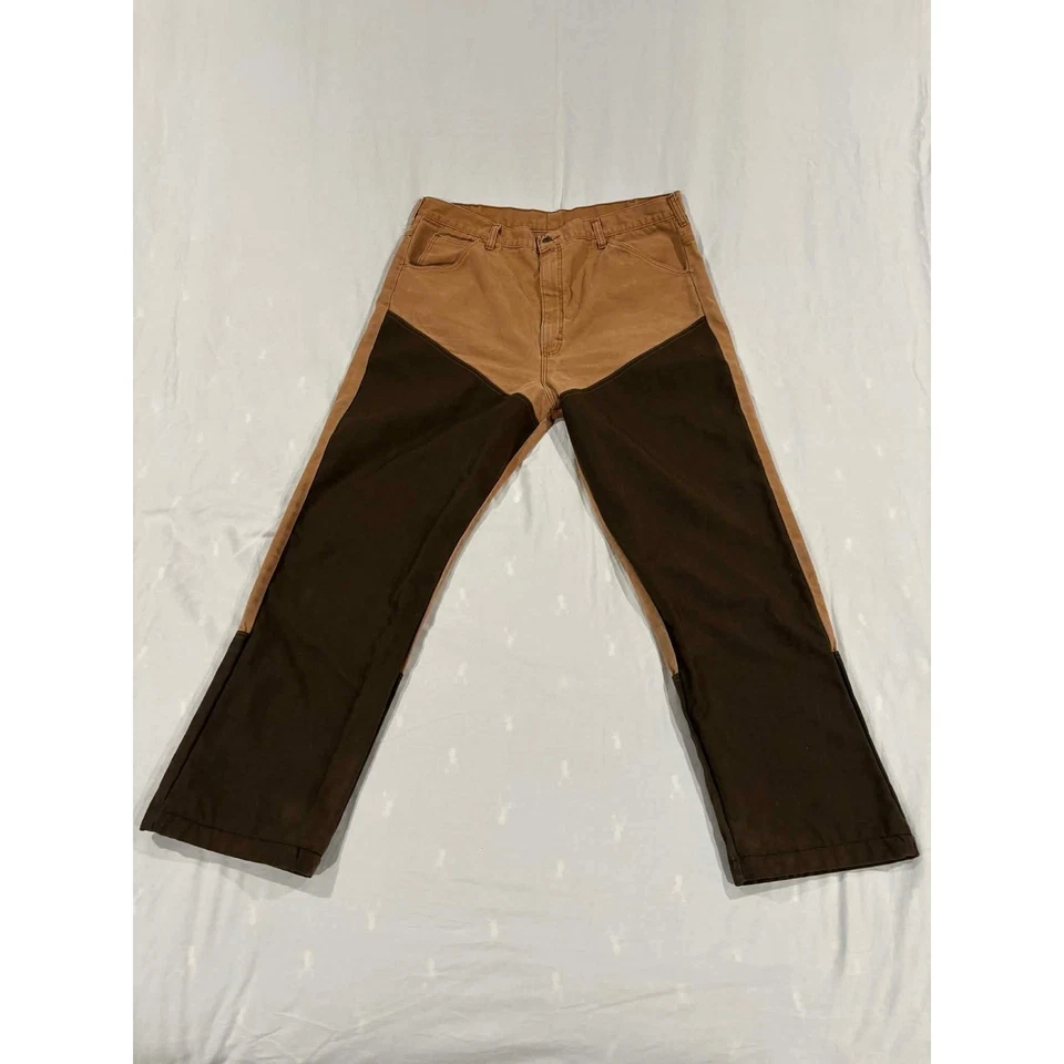 Pantalones de trabajo Red Head para hombre W42 L-M marrón lona doble rodilla carpintero Foto 1 de 4