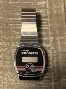 VINTAGE 1980s CHICAGO BEARS WRIST WATCH DITKA REFRIGERATOR PERRY WALTER PAYTON - Picture 1 of 4