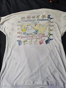 Vintage 1992 Grateful Dead Shirt Medium Truckin Summer Tour Thrashed Paint Rare - Bild 1 von 12