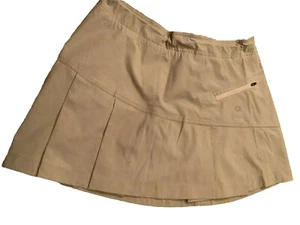 Club Ride Cycling Skirt Women's XL Beige Pleated Zip Biking Cycling - Picture 1 of 6