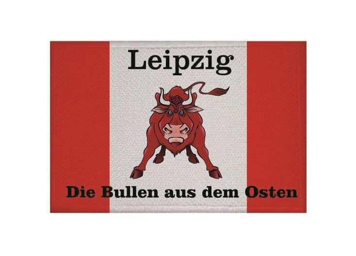 U24 Aufnäher Leipzig Die Bullen aus dem Osten Fahne Flagge Aufbügler Patch 9 x 6 cm