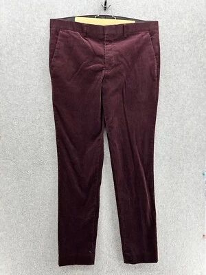 Pantalones Express Micro Pana Para Hombre Magenta Sólido Talla 33x34 Algodón Extra Delgado Foto 1 de 4