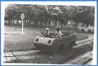 The Boys Ride In A Fake Car Children's Attraction Old Ussr Vintage Photo