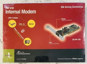 Accent Communications PCI V.92 Internal 56k Modem NEW AND SEALED - Picture 1 of 4