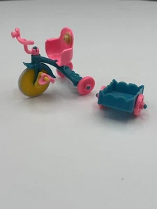 1967 Mattel Liddle Kiddles Trikediddle Tricycle : Both pedals, Wheel, And Cart - Picture 1 of 8