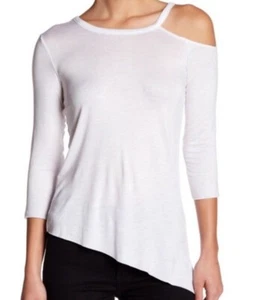 Bailey 44 Asymmetrical Cutout Shoulder 3/4 Sleeve Tee Size M - Picture 1 of 10