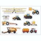 Farmers Vehicles Sticker Sheet Decal Tractor Wall Self Adhesive Vinyl A4 PS0252