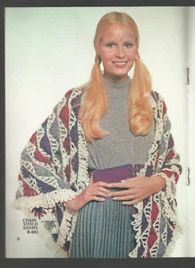 Shawls Ponchos Knit Crochet Patterns Vintage 1970s Coats Clarks L66 - Picture 1 of 8