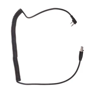 2-Pin to 5-Pin Mic Cable Microphone Cord Connects to Headset and Two Way Radio - Zdjęcie 1 z 8