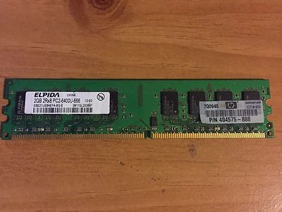 2GB Desktop Memory PC2-6400 DDR2-800MHz CL6 204-Pin SoDIMM Elpida Memory - Image 1 of 4