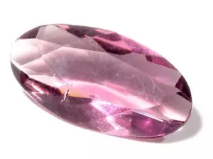 Large 29mm Czech vintage oval faceted amethyst purple glass rhinestone - Picture 1 of 3