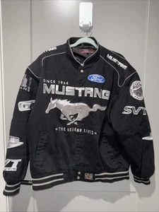 JH Design Orange County Mustang Ford Car Club schwarzer Mantel Größe XLarge - Bild 1 von 9