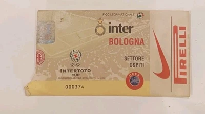 CALCIO BIGLIETTO TICKET  SPAREGGIO UEFA  INTER BOLOGNA  27-5-1999 - Immagine 1 di 2