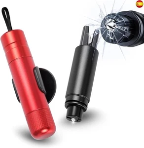  Sosayet Rompe Cristales y Cinturones, 2 en 1 Rompe Cristales Coche, Martillo  - Imagen 1 de 7