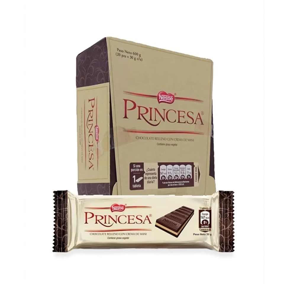NESTLE - PRINCESA .- CHOCOLATES - Caja X 18 Pzs. X 30 .G C /u