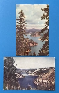 Lote de postales de identificación Lake Coeur d'Alene Idaho - Imagen 1 de 4