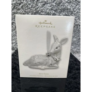 2010 Hallmark Keepsake Ornament New Fawn Glass Christmas Ornament Home Decor - Picture 1 of 9
