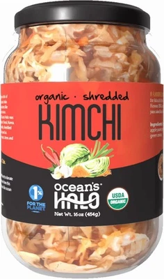 Ocean's Halo Kimchi orgánico, estante estable, 16 oz FRESCO. Foto 1 de 4
