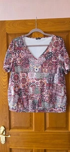 Roman browns Aztec Pattern Blouson- Top size 18 UK - Picture 1 of 2