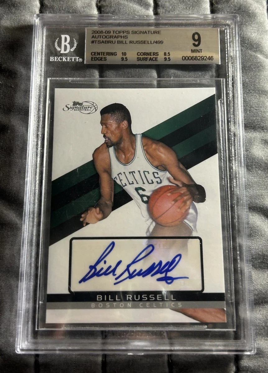 Topps Bill Russell Basketball Autographed Sports Trading Cards