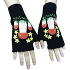 Half-finger Gloves Women Knit Mitten Fashion Crochet Mushroom Glove