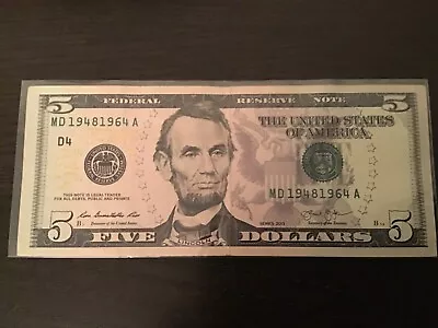 Back to Back birthday $5 dollar bill. 1948 1964 serial # pretty cool! - Image 1 of 2